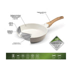 Mythic - Sauteuse 24 Cm - Revêtement En Céramique Blanche