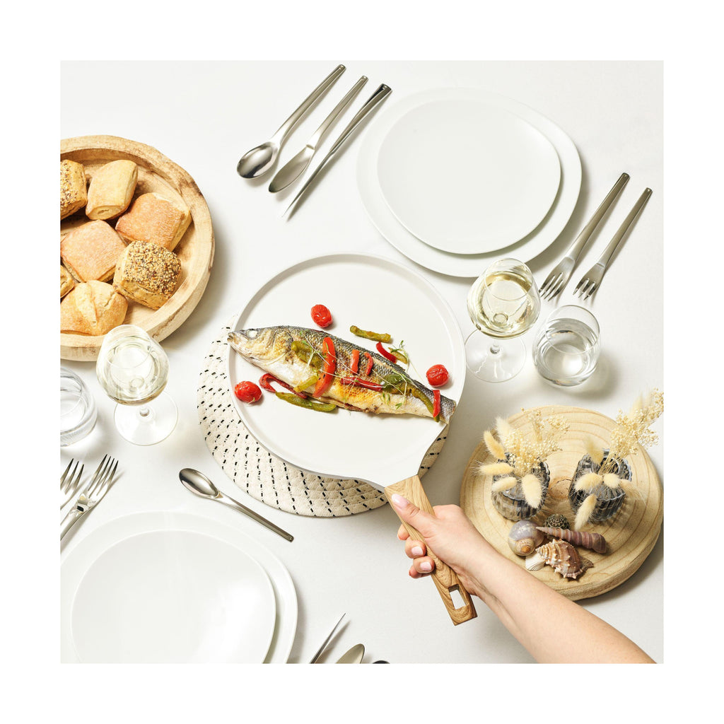 Mythic - Crépière 25.7 Cm - Revêtement En Céramique Blanche