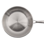 Gourmet - Lote de 1 sartén de acero inoxidable de 28 cm + 1 salteadora de acero inoxidable de 24 cm + 1 piedra de Plata Limón de 300 g (mantenimiento del acero inoxidable)