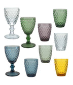 Strass Ambre - Lot De 6 Gobelets 22 Cl - Verre Pressé - Ambre