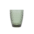 Smoked Rhinestones - Set of 6 22 Cl Tumblers - Pressed Glass - Gray