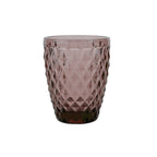 Strass Morado - Juego de 6 Vasos 22 Cl - Vidrio Prensado - Morado