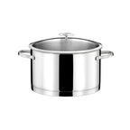 Elysée - 1 Faitout Inox 24cm + Couvercle + 1 Poêle 28cm Revêtement Céramique