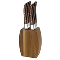 Royal Madera - Bloque de 6 cuchillos de carne - Madera
