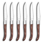 Royal Madera - Bloque de 6 cuchillos de carne - Madera
