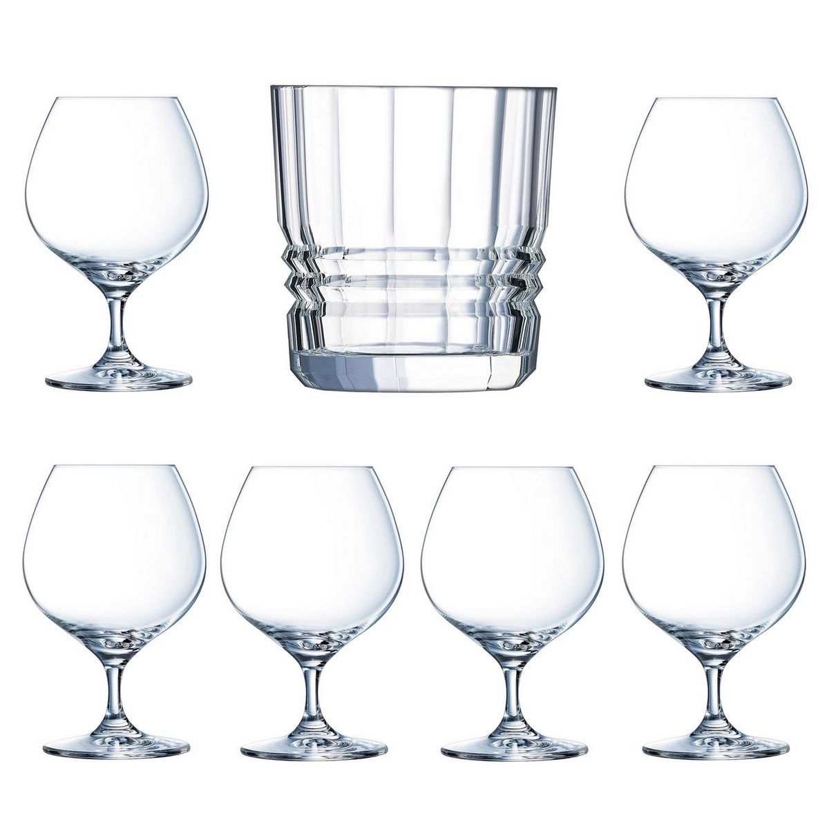 Fine - 7 Piece Liquor Service - Translucent
