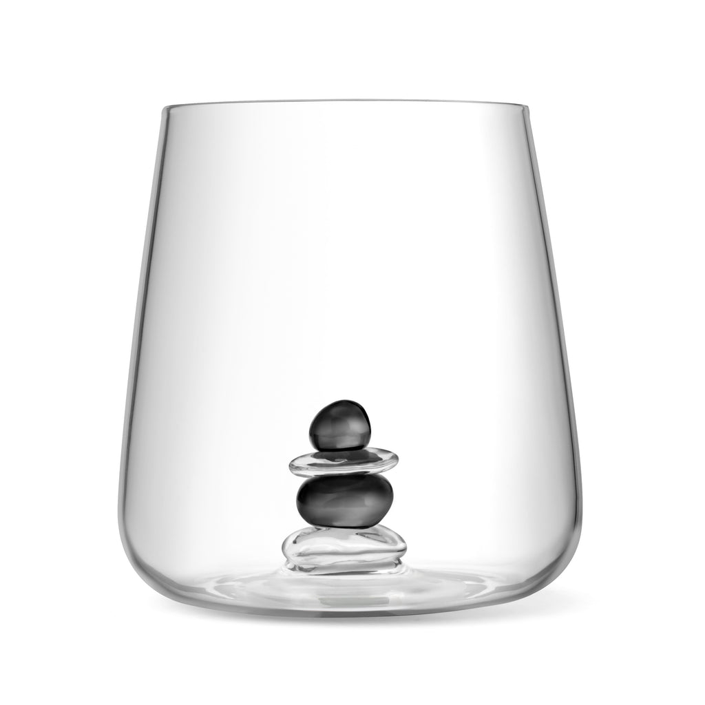 Cairn - Lot De 4 Gobelets Assortis - Verre Soufflé Bouche - Gris