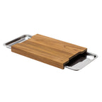Léonie - Tabla de Cortar Rectangular con 2 Cajones - Madera