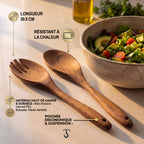 Louise - 2 Couverts À Salade En Bois D'Acacia - Bois