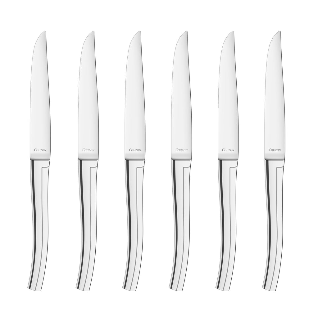 Aladin - Set 6 Couteaux Steak - Acier Inoxydable - Inox