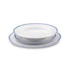Scala Bleu - 18 Piece Service - Procelaine - White/Blue