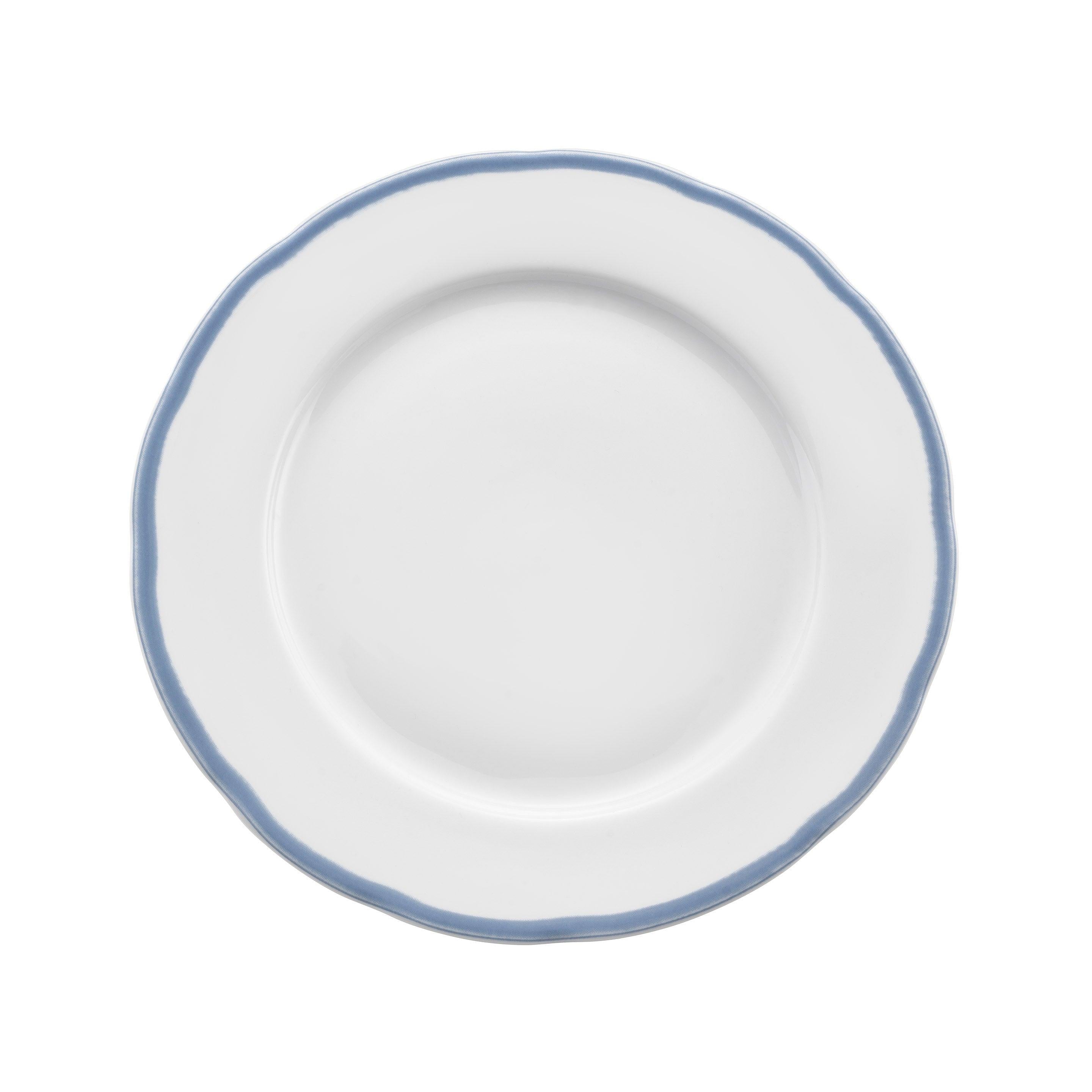 Scala Bleu - 18 Piece Service - Procelaine - White/Blue