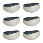 Kyma - 6 Coupelles 14cm - Porcelaine - Bleu Céou