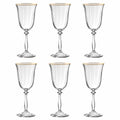 Altesse - Set of 6 Stemmed Glasses 35Cl - Crystalline - Translucent/Gold Rim