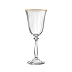 Altesse - Lot De 6 Verres À Pied 25Cl - Cristallin - Translucide/Bordure Dorée