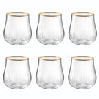 Altesse - Lot De 6 Gobelets 35Cl - Cristallin - Translucide/Bordure Dorée