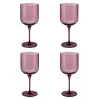 Eyden - Set of 4 Stemmed Glasses 35 Cl - Mouth Blown Glass - Pink