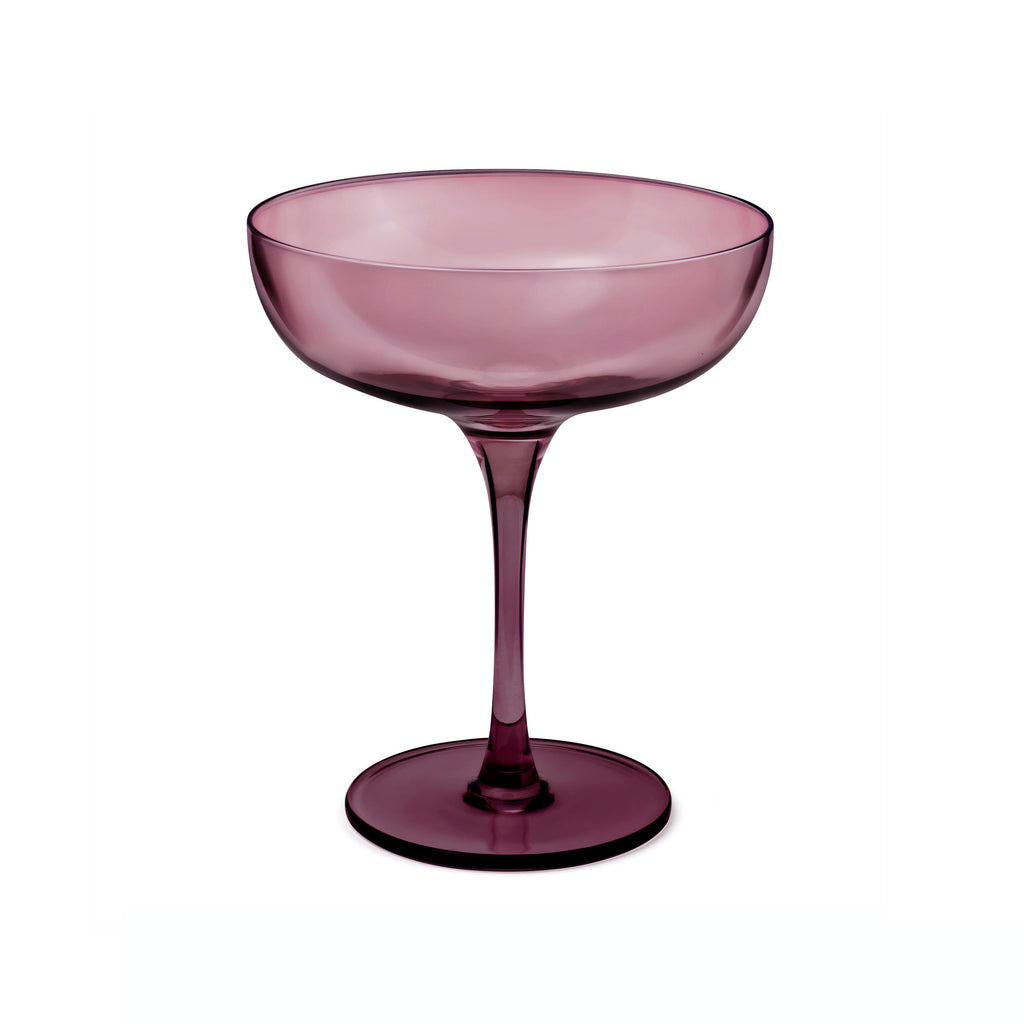 Eyden - Lot De 4 Coupes À Champagne 17 Cl - Verre Soufflé Bouche - Rose
