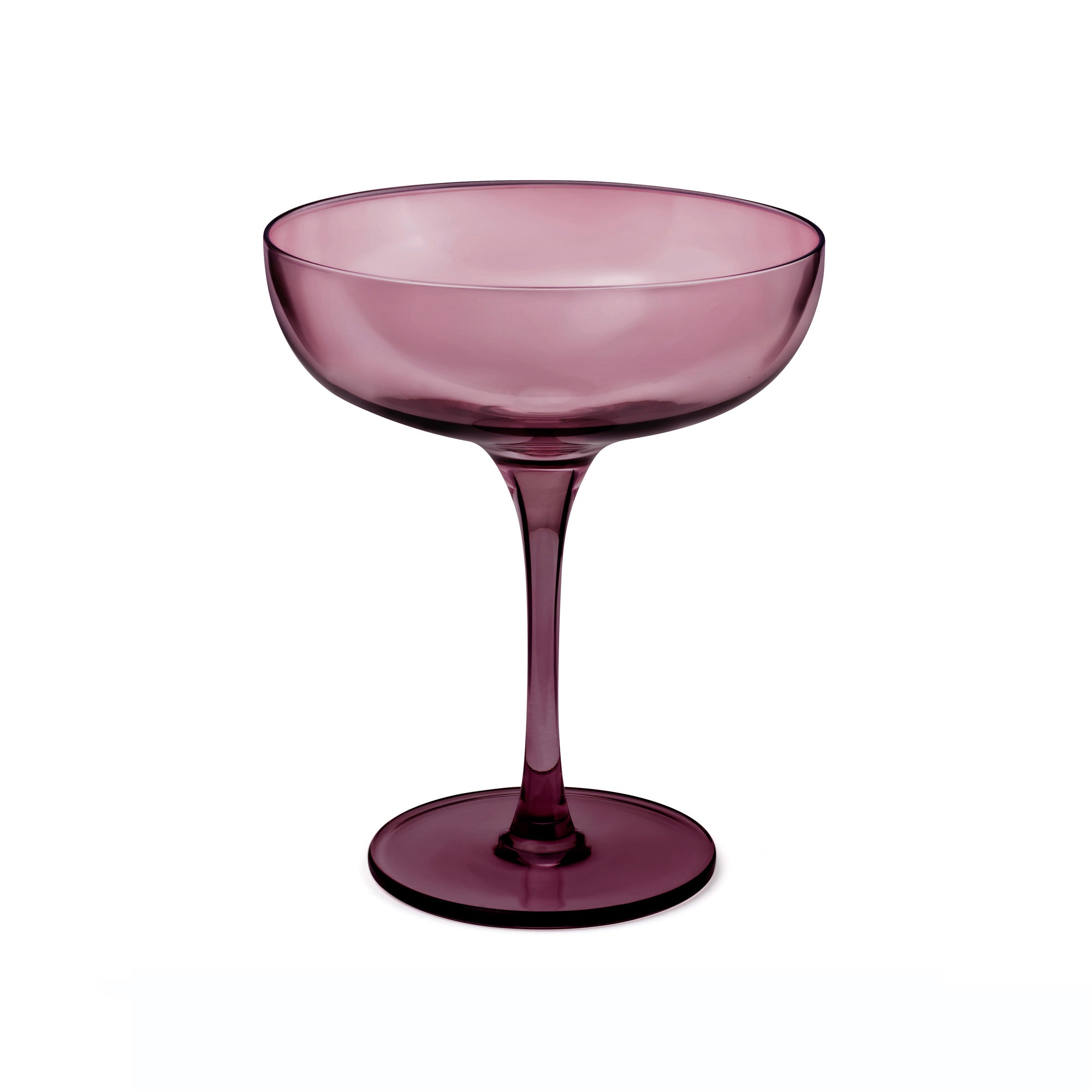 Eyden - Lot De 4 Coupes À Champagne 17 Cl - Verre Soufflé Bouche - Rose