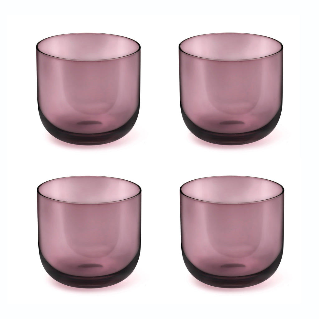 Eyden - Set of 4 26 Cl Tumblers - Mouth Blown Glass - Pink