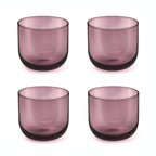 Eyden - Set of 4 26 Cl Tumblers - Mouth Blown Glass - Pink