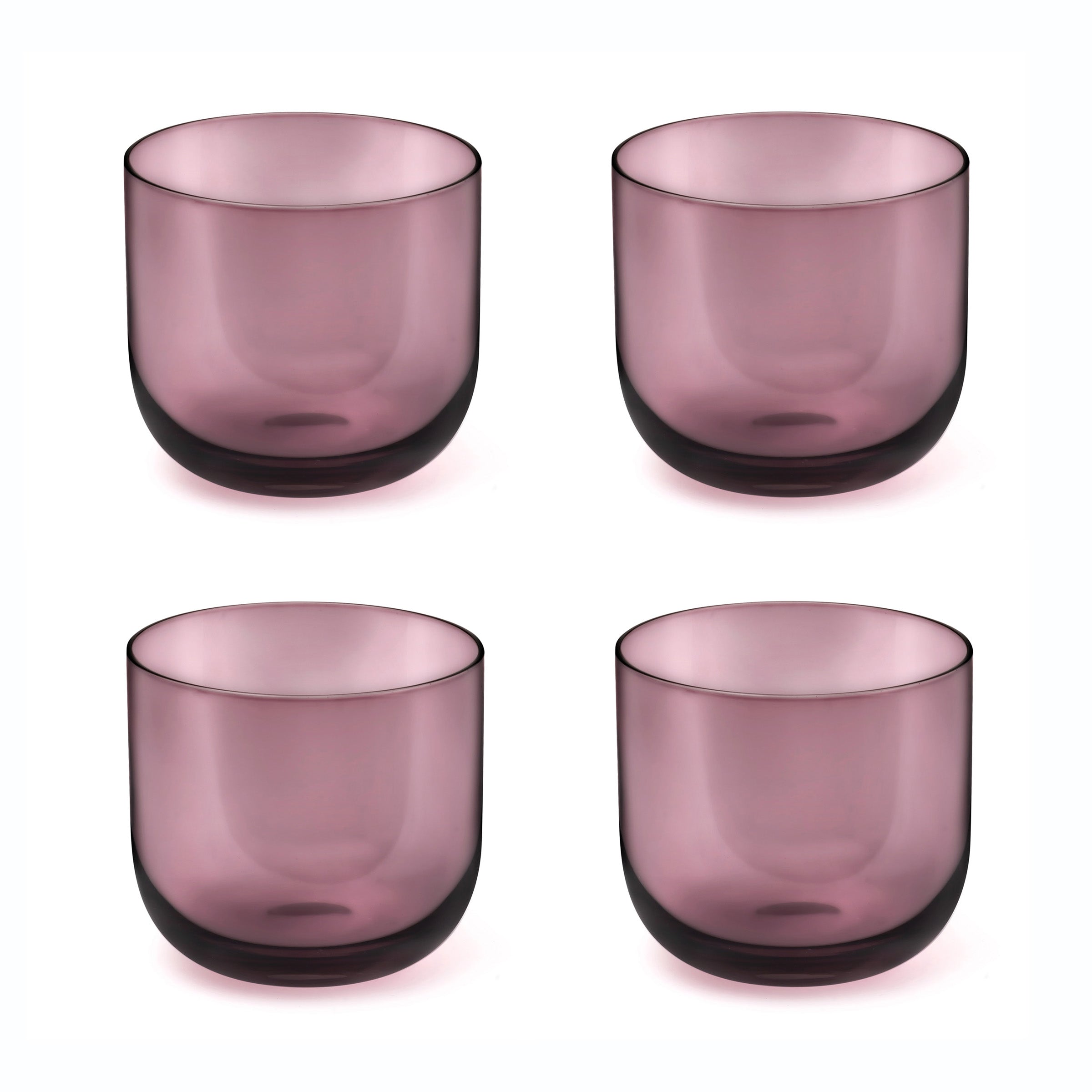 Eyden - Set of 4 26 Cl Tumblers - Mouth Blown Glass - Pink
