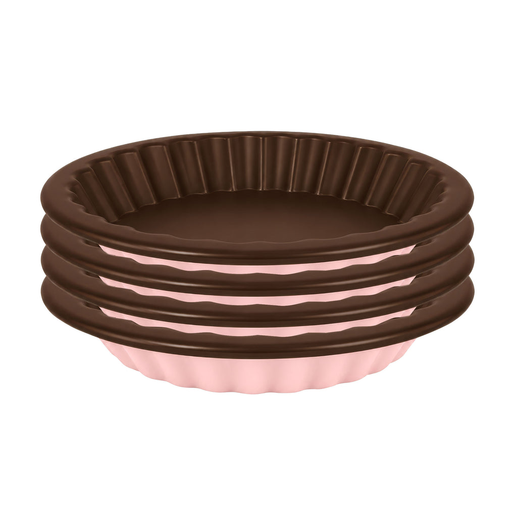 Dolce - Set 4 Moldes para Tartaletas - Hibiscus/Chocolat