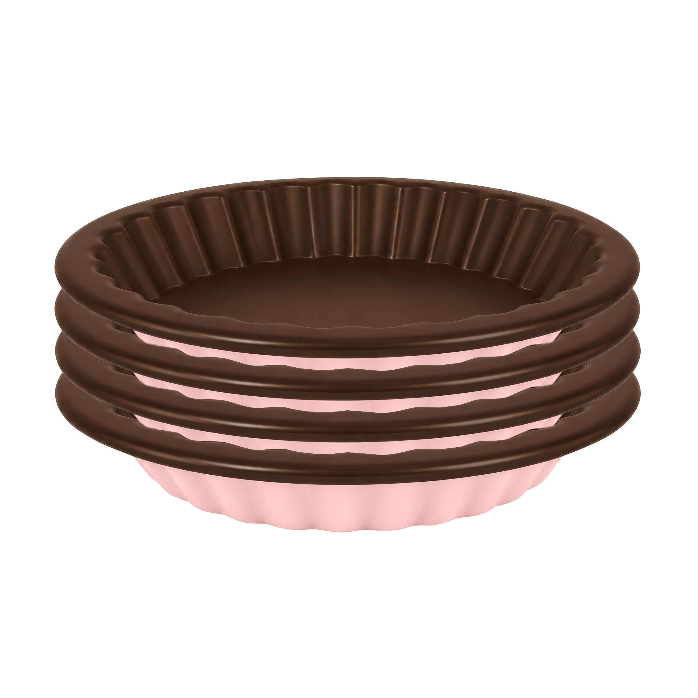 Dolce - Set 4 Moldes para Tartaletas - Hibiscus/Chocolat
