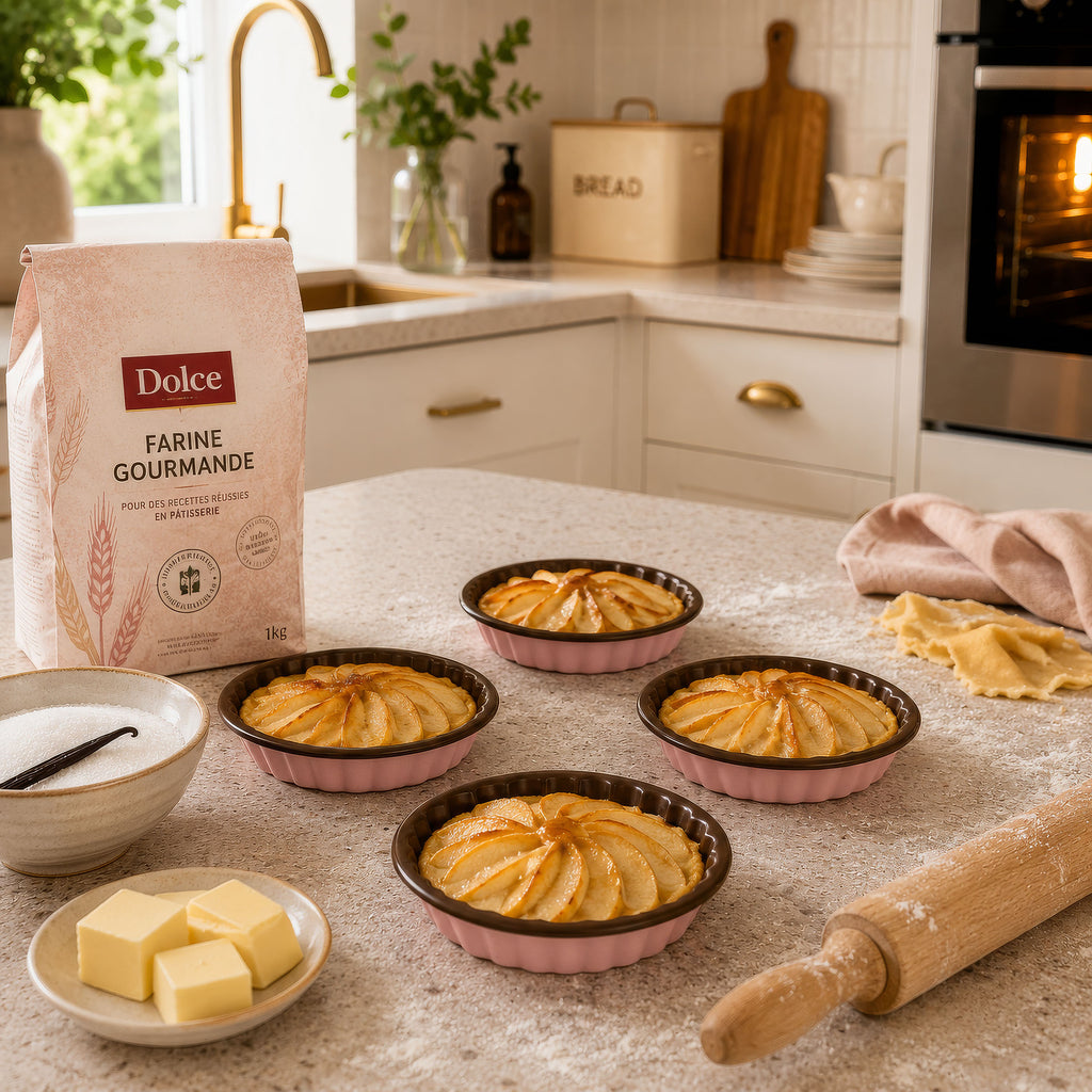 Dolce - Set 4 Moldes para Tartaletas - Hibiscus/Chocolat