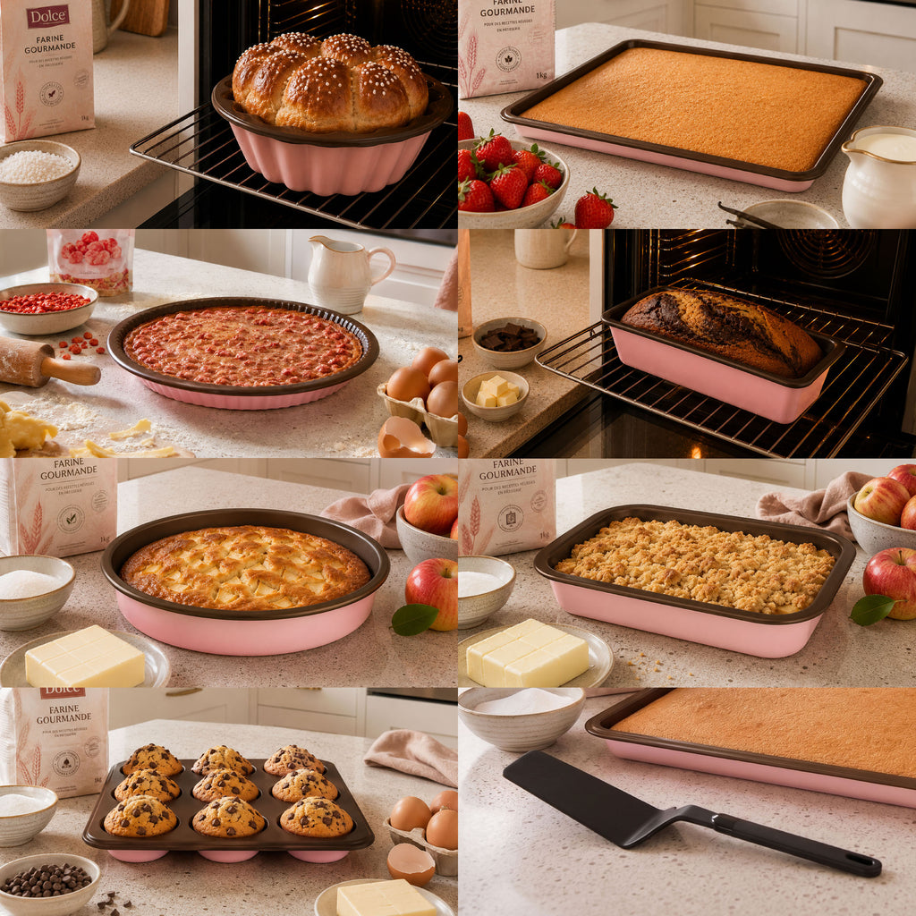 Dolce - 8-Piece Pastry Chef Set - Hibiscus/Chocolate