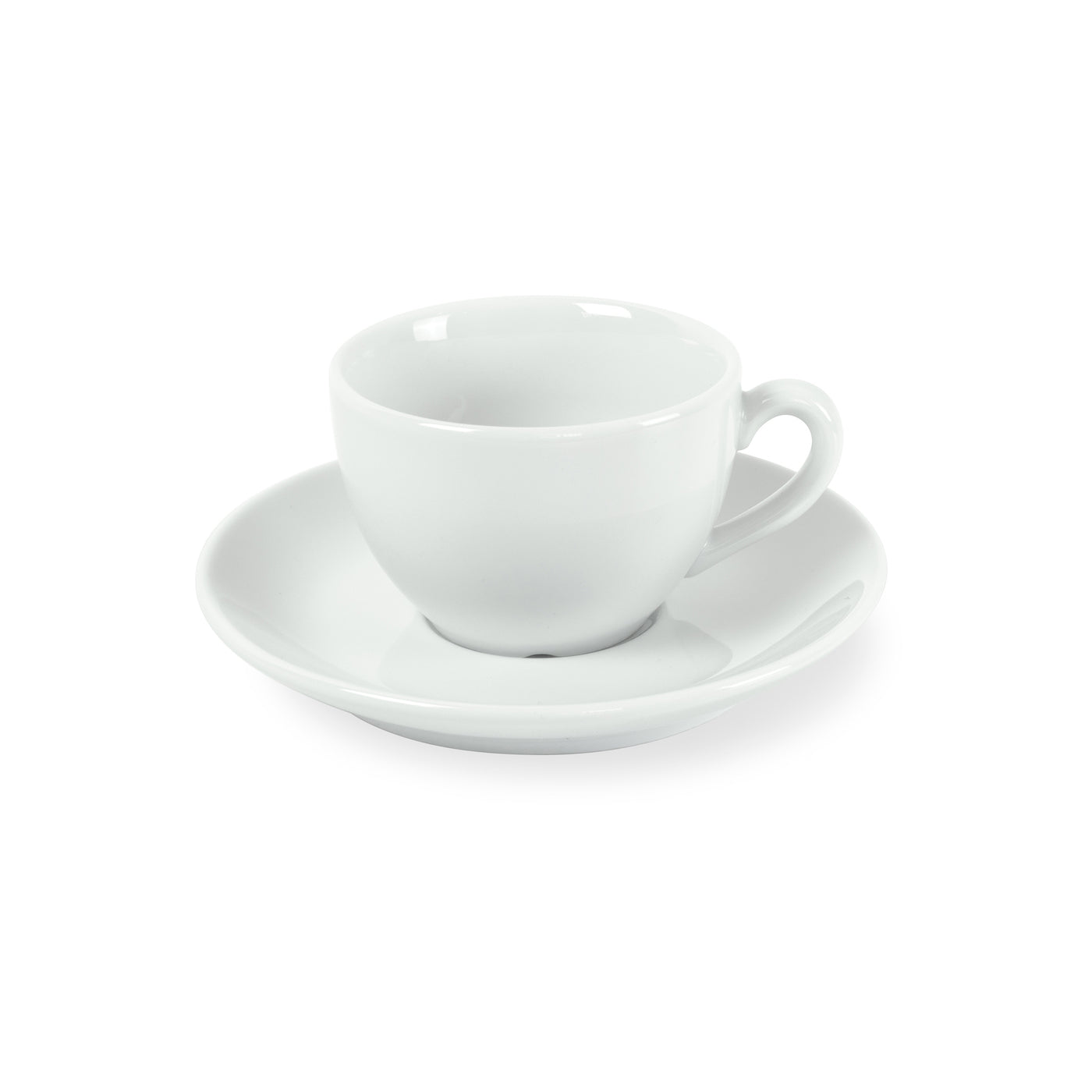 Como - 6 Coffee Cups and Saucers - Porcelain - White