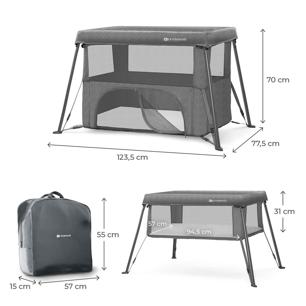 Lit Bébé 3 En 1 Cami Gris