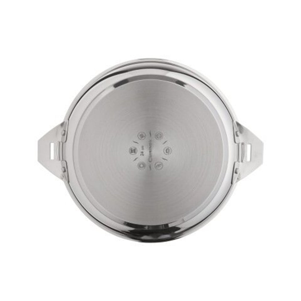 Eclipse - 5-Piece Set - 16/18/20cm Saucepans + 24cm Stainless Steel Pan & Handle