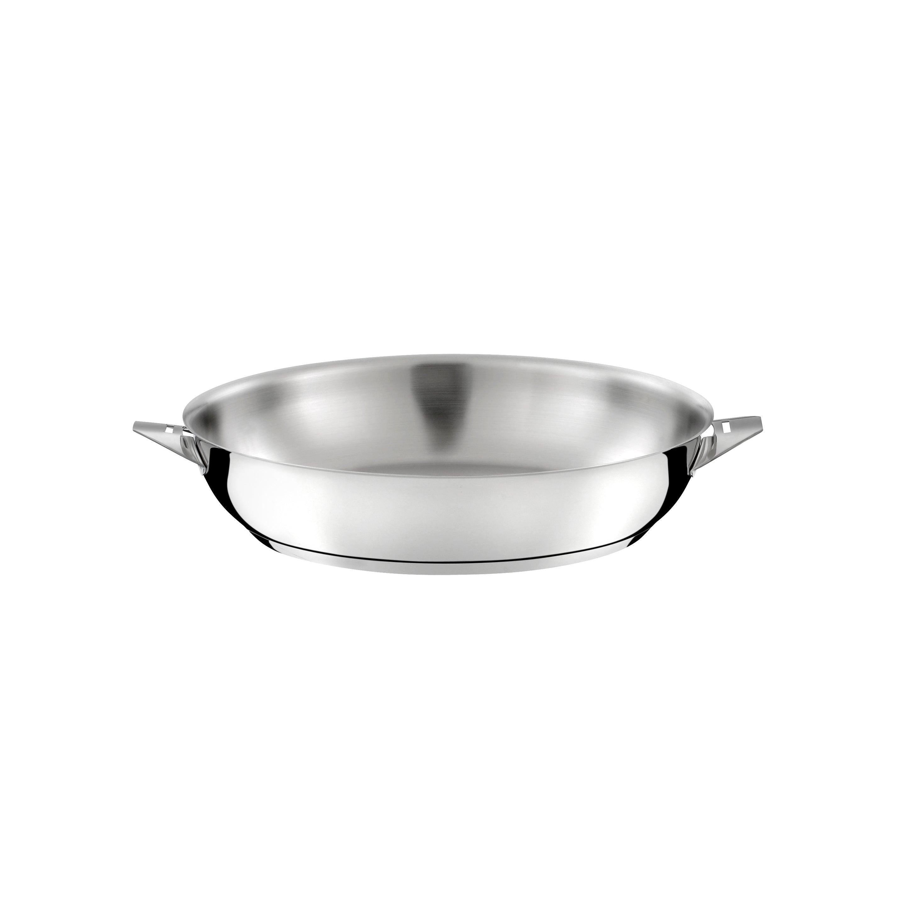 Eclipse - 1 Wok 28cm + 1 Frying Pan 24cm + 1 Removable Handle - Stainless Steel