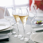 Lys - Lot De 6 Flûtes 21Cl Et 6 Verres À Pied 35Cl - Cristallin Expert - Translucide