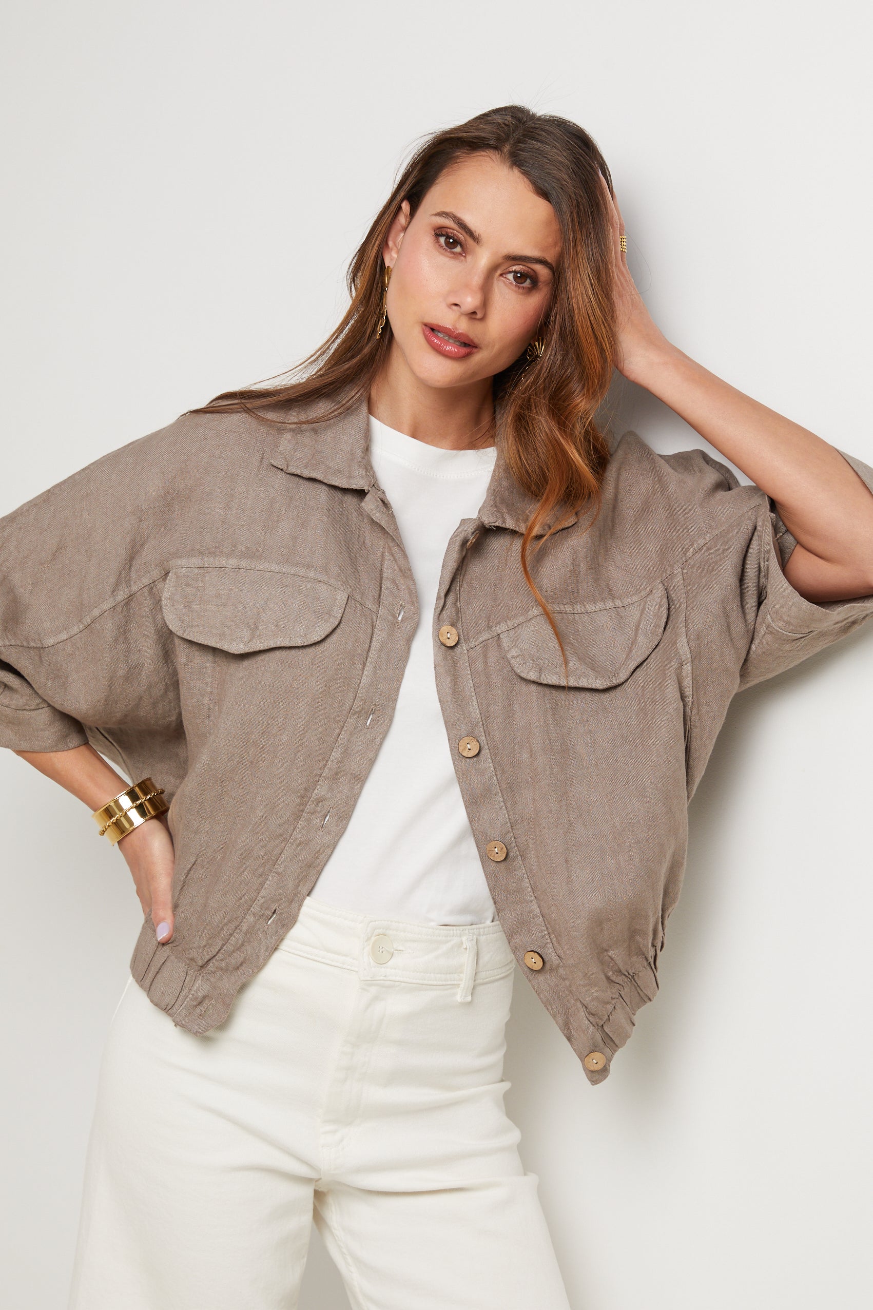 Camisa - Taupe - Mujer