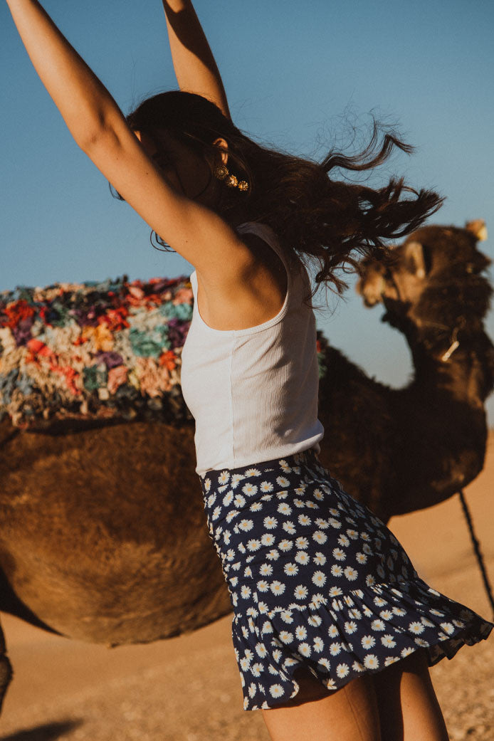 Justine Marguerite Blue Skirt