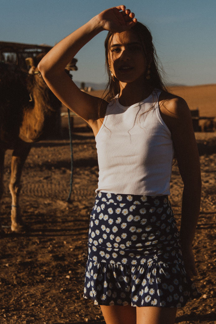 Justine Marguerite Blue Skirt