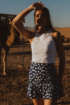 Justine Marguerite Blue Skirt