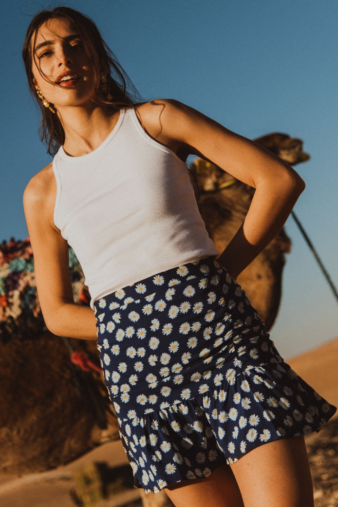 Justine Marguerite Blue Skirt