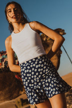 Justine Marguerite Blue Skirt