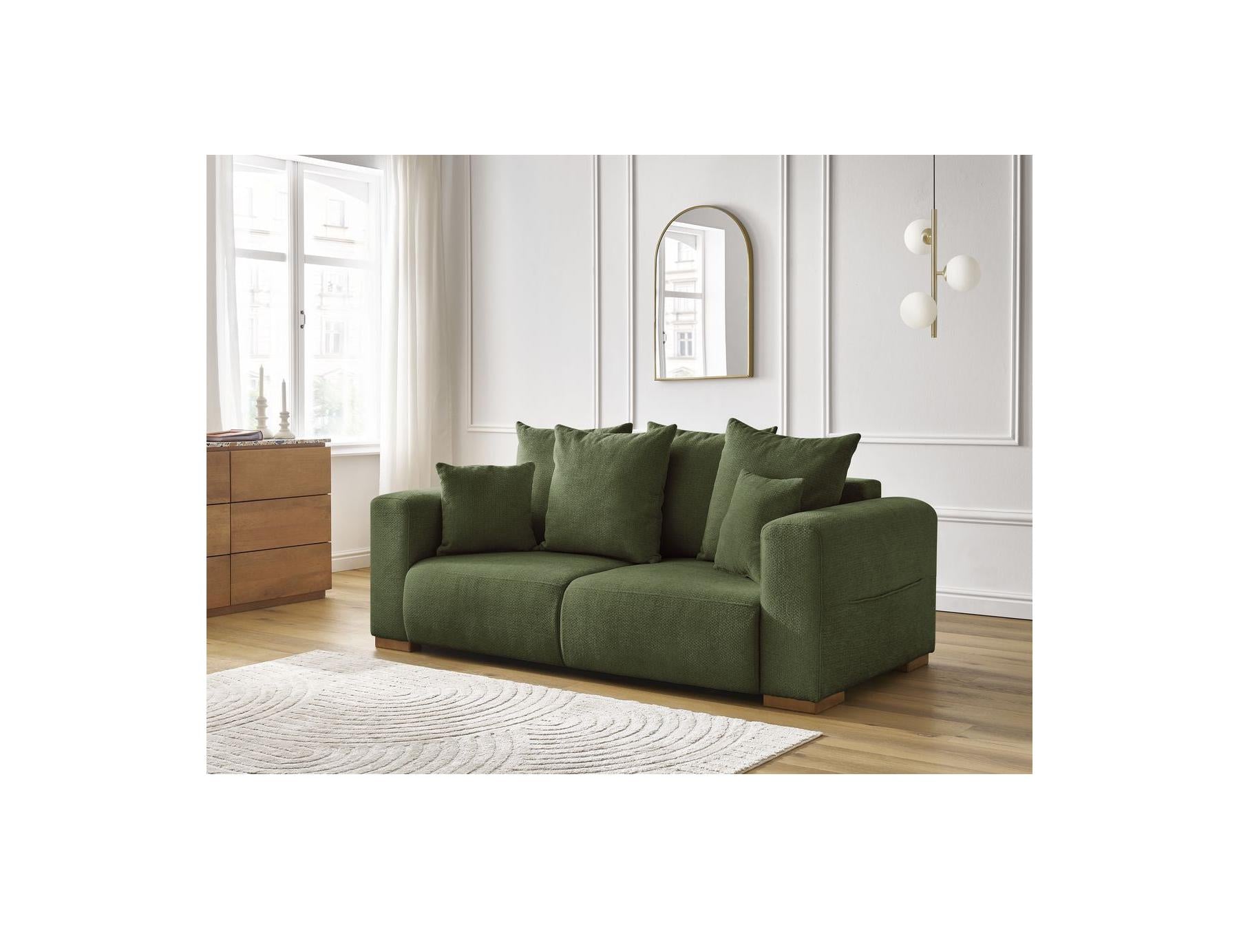 Sofá recto fijo de 2 plazas - Sidonie - Tejido jaspeado