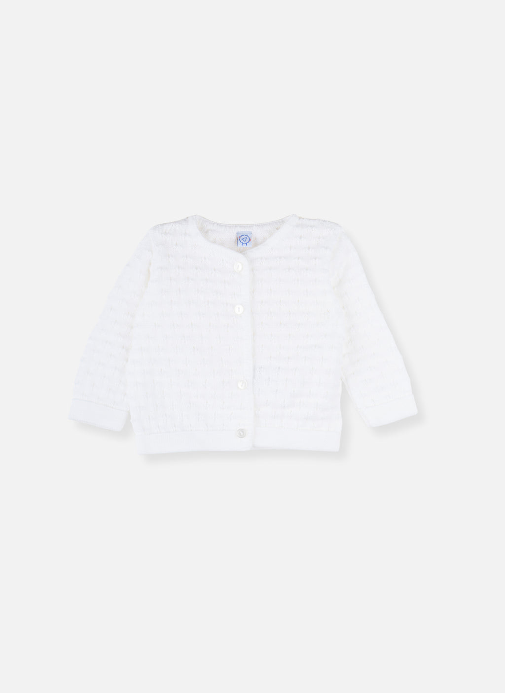 Brassières Gilet Bébé En Maille Bubble - Blanc