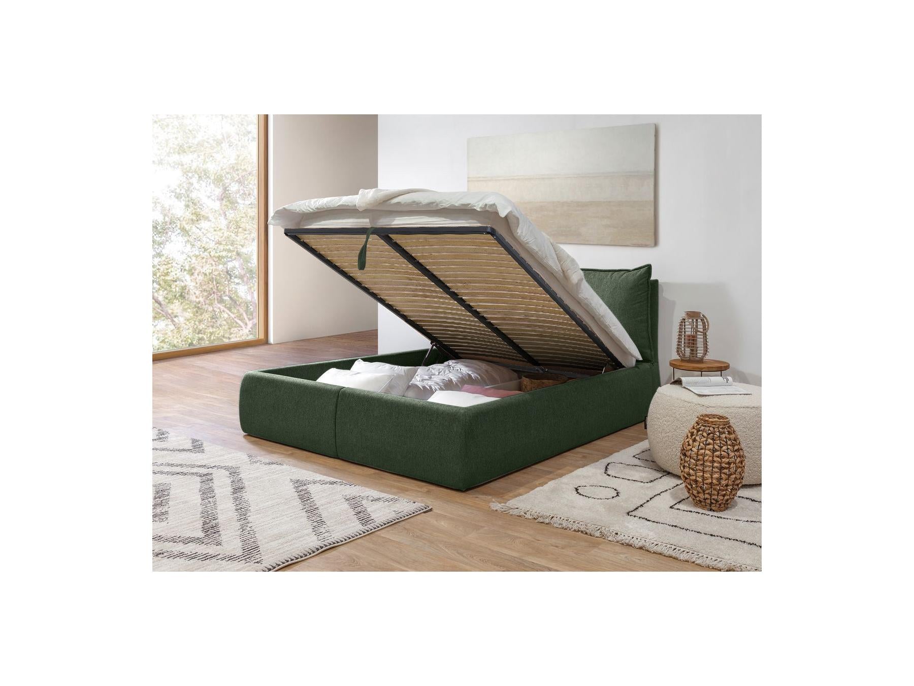 Garance - Ottoman Bed with Pillow-Effect Headboard