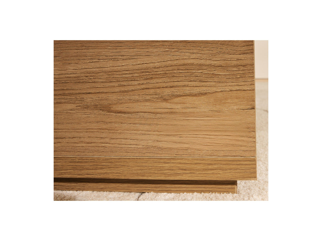 Ferret - Mesa de centro con cajón - Efecto listones de madera