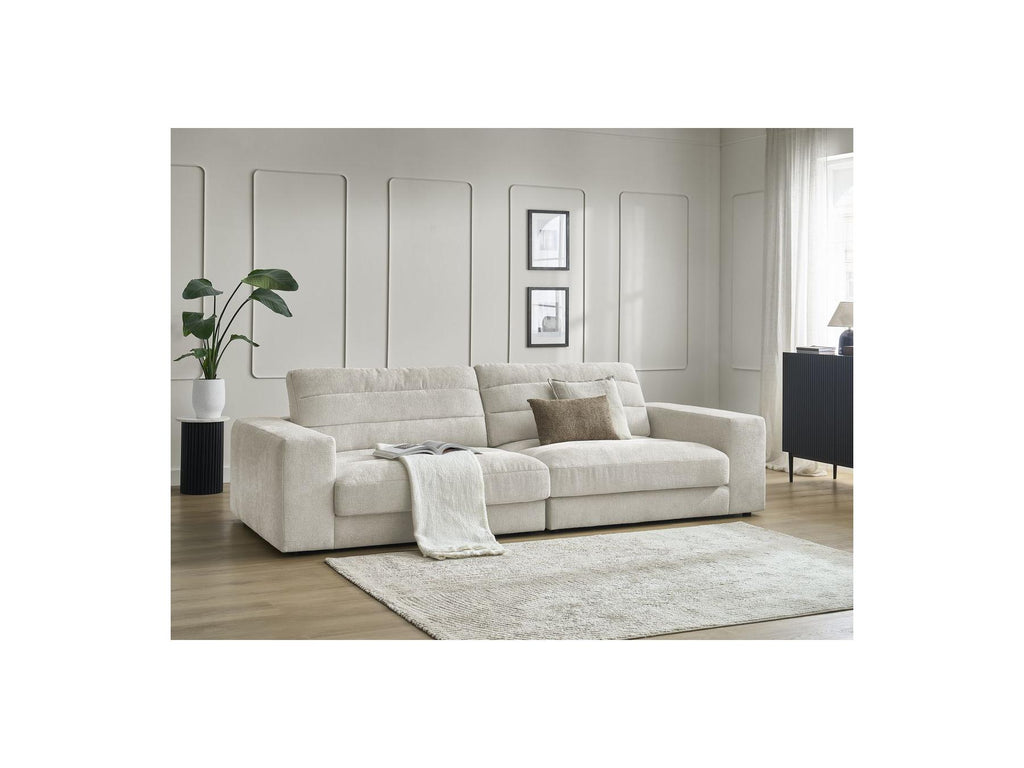 Sierra - Fixed Straight 3-Seater Sofa - Textured Fabric