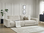 Sierra - Fixed Straight 3-Seater Sofa - Textured Fabric