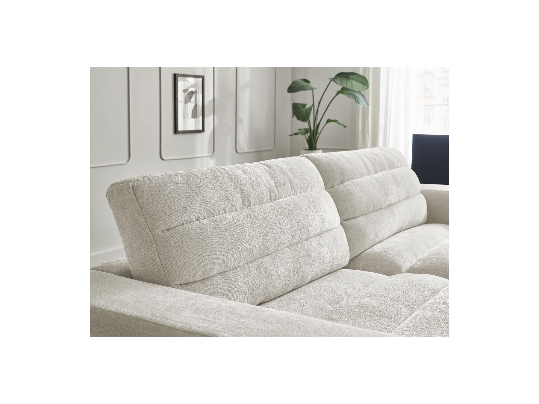 Sierra - Fixed Straight 3-Seater Sofa - Textured Fabric