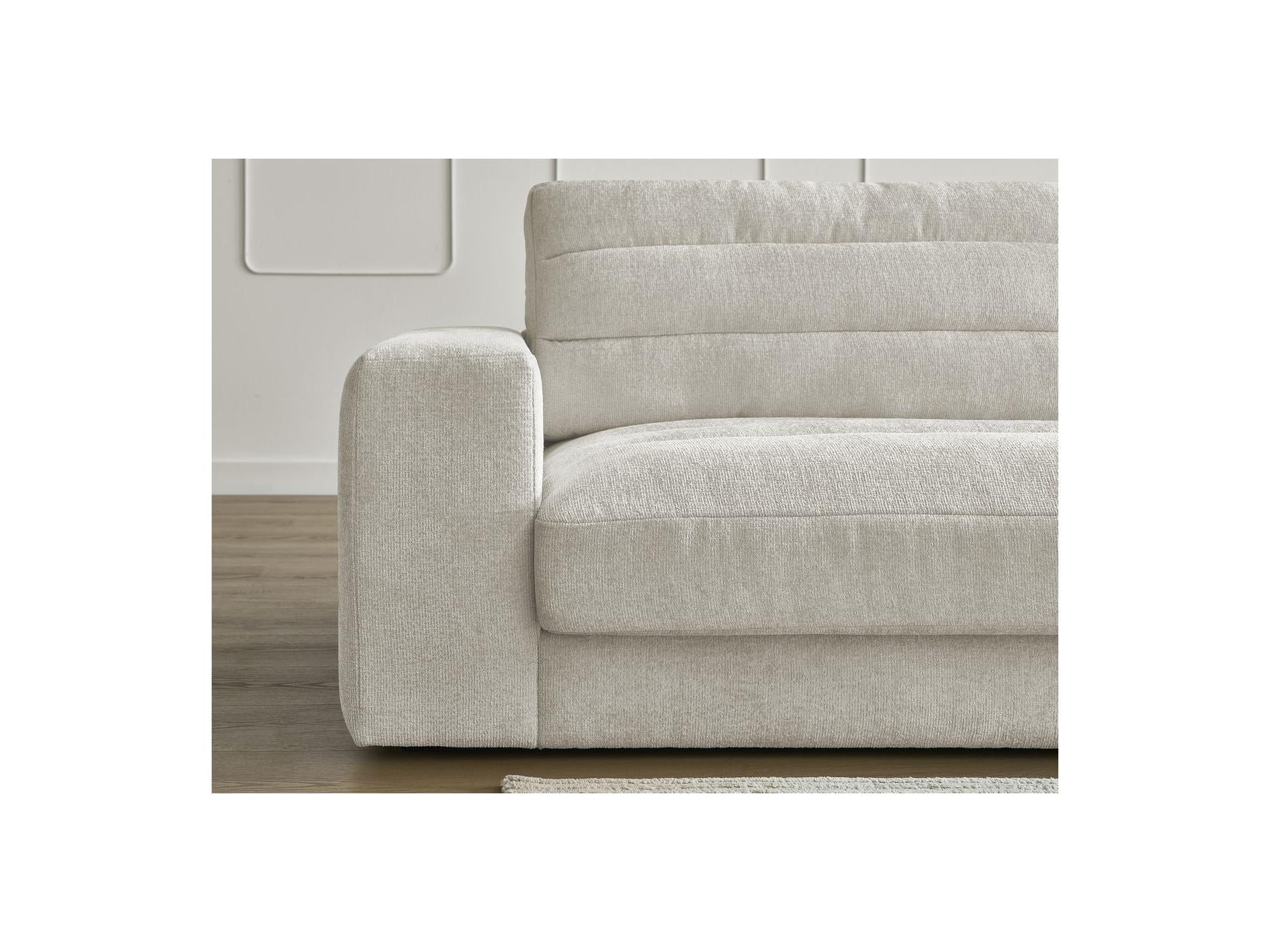 Sierra - Fixed Straight 3-Seater Sofa - Textured Fabric