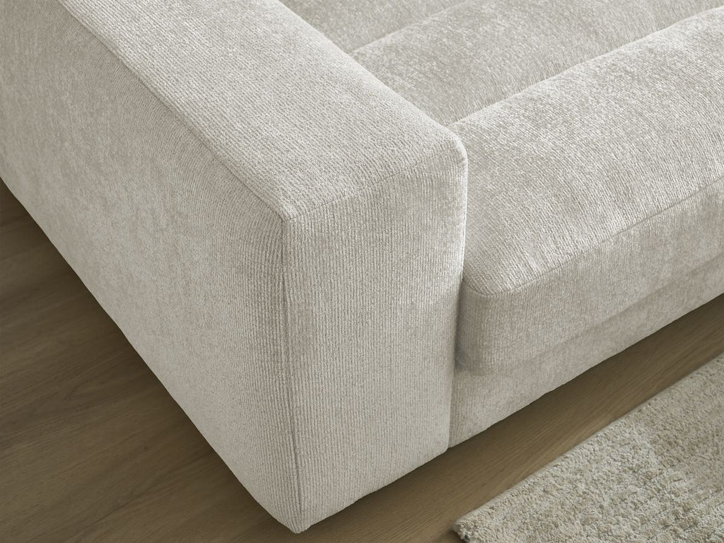 Sierra - Fixed Straight 3-Seater Sofa - Textured Fabric